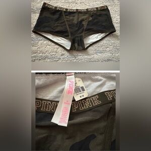 NWT- Victorias Secret PINK Olive Green Camo Booty Shorts